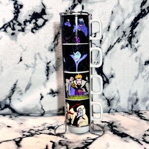 Disney Villains -Evil Witch, Malificent, Ursula & Cruella Stacking Espresso Mugs